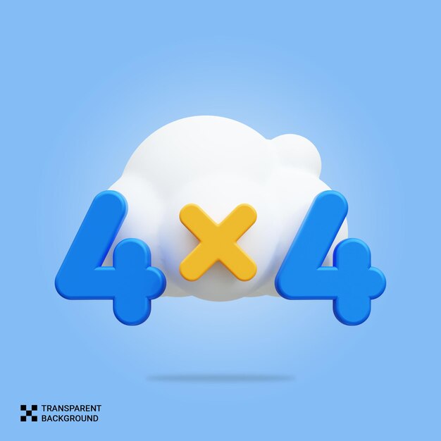 El icono de error PSD 3D 404