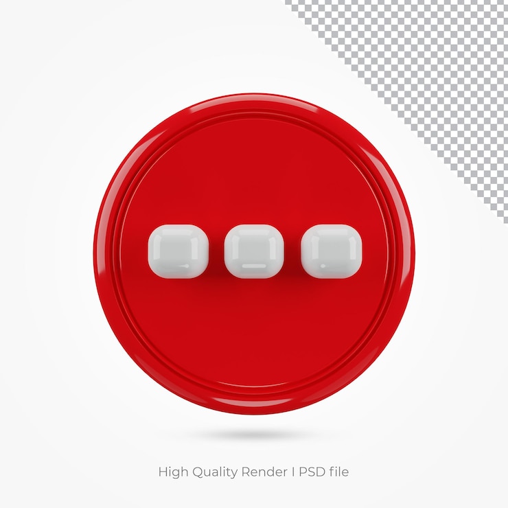 PSD icono de escritura para la representación 3d roja de composición