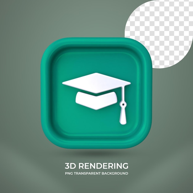 PSD icono de la escuela representación 3d fondo transparente aislado