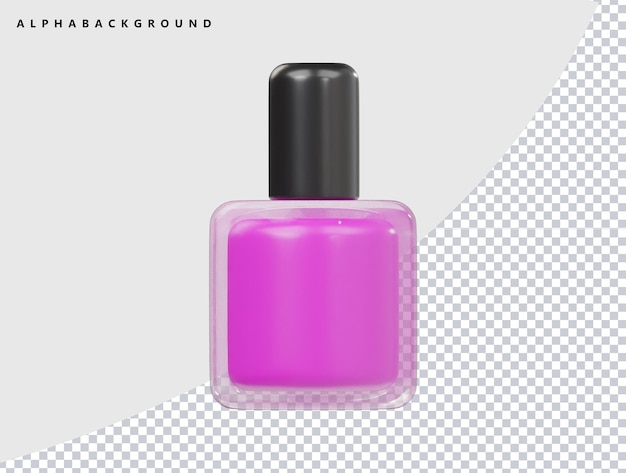 El icono del esmalte de uñas ilustración de renderización 3D
