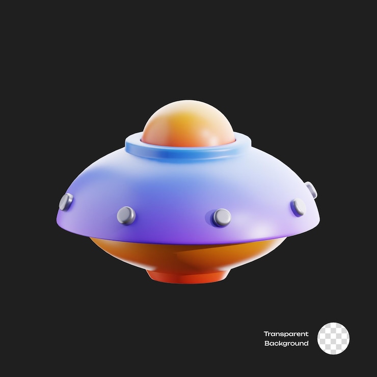 Icono del espacio 3D de los ovnis