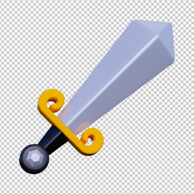 PSD icono de espada 3d