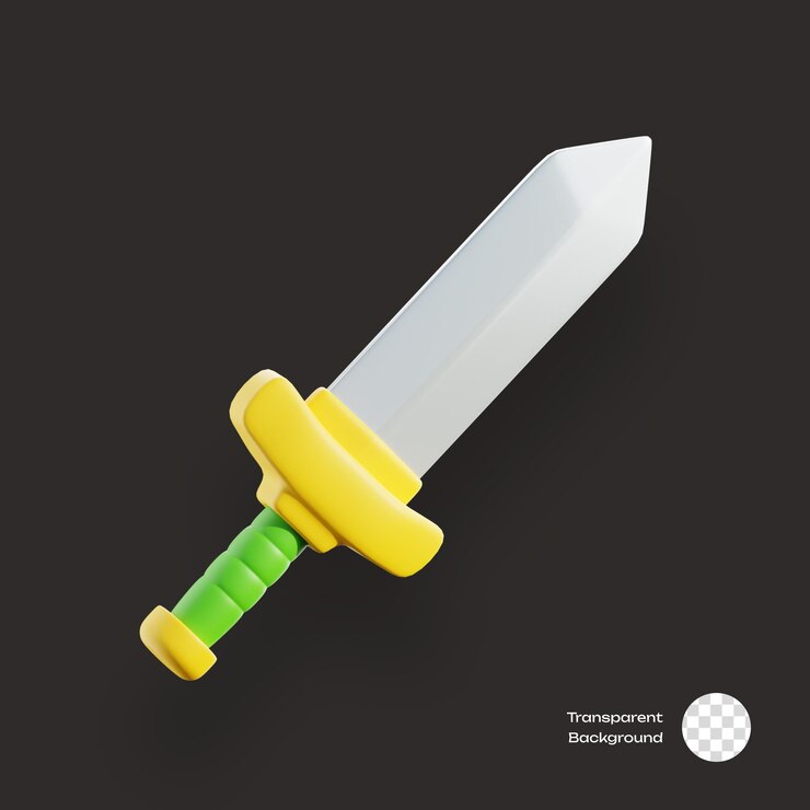PSD icono de espada 3d