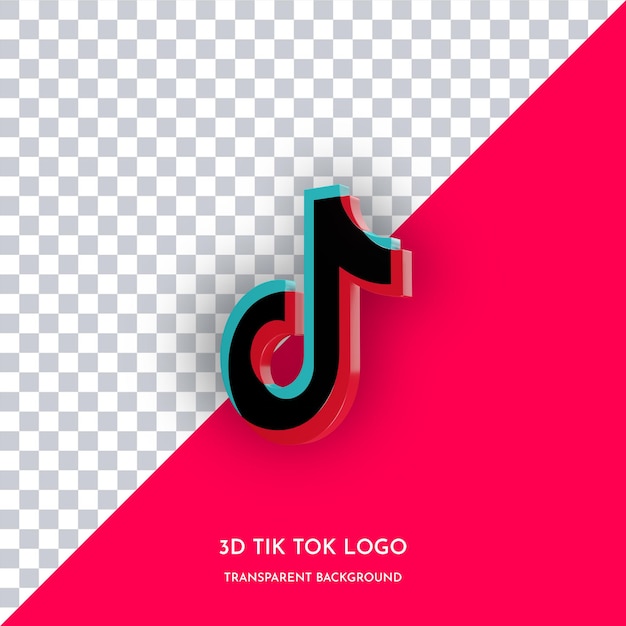 Icono de estilo 3d de TikTok