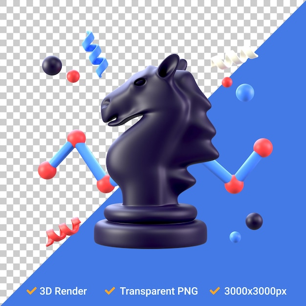 Icono de estrategia en archivos PSD 3D