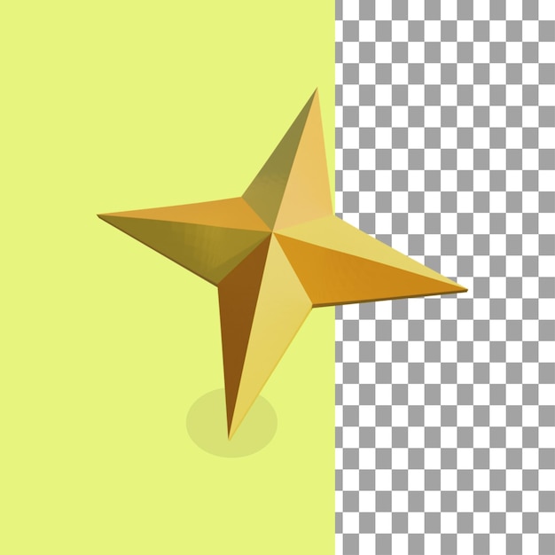 PSD icono de estrella de árbol de navidad 3d