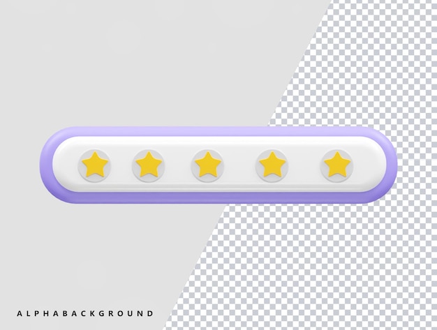 Icono de estrella de calidad Ilustración de vector de renderizado 3d
