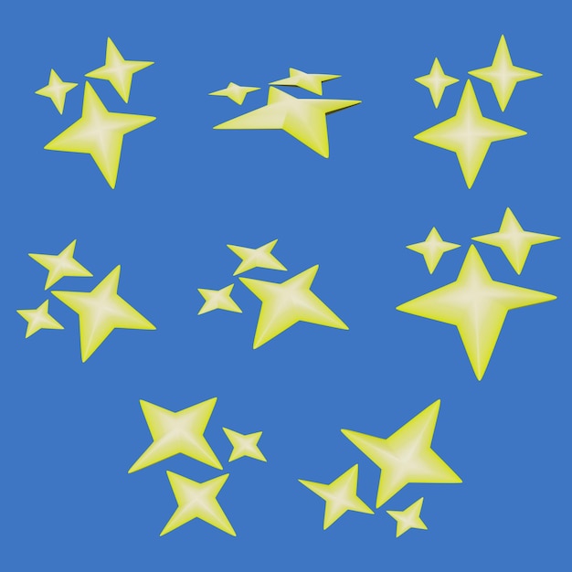 Icono de la estrella dorada en 3D