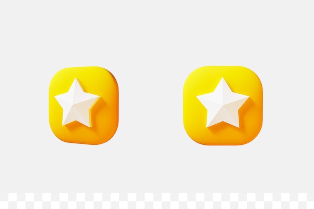 Icono de estrella de render 3d