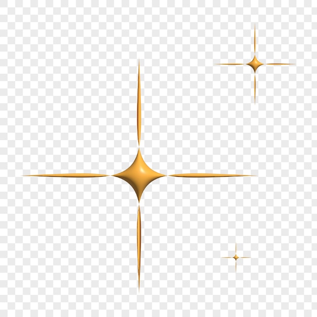 PSD icono de estrella de renderizado 3d sobre fondo transparente