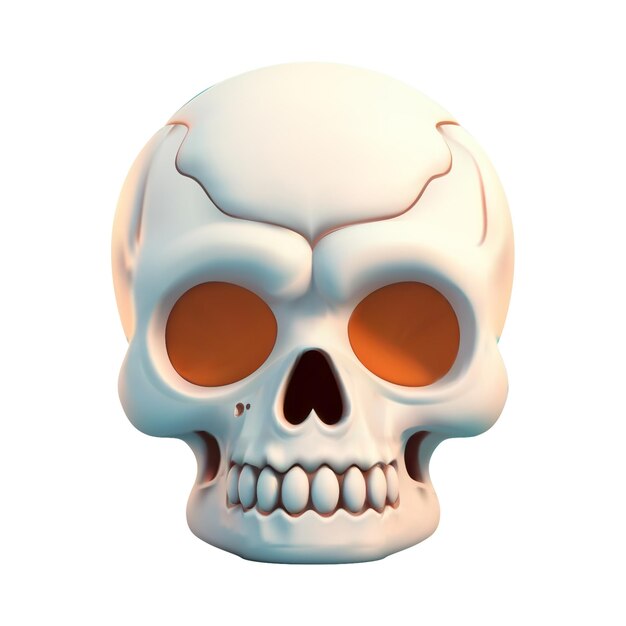 PSD el icono eterno de la calavera en 3d