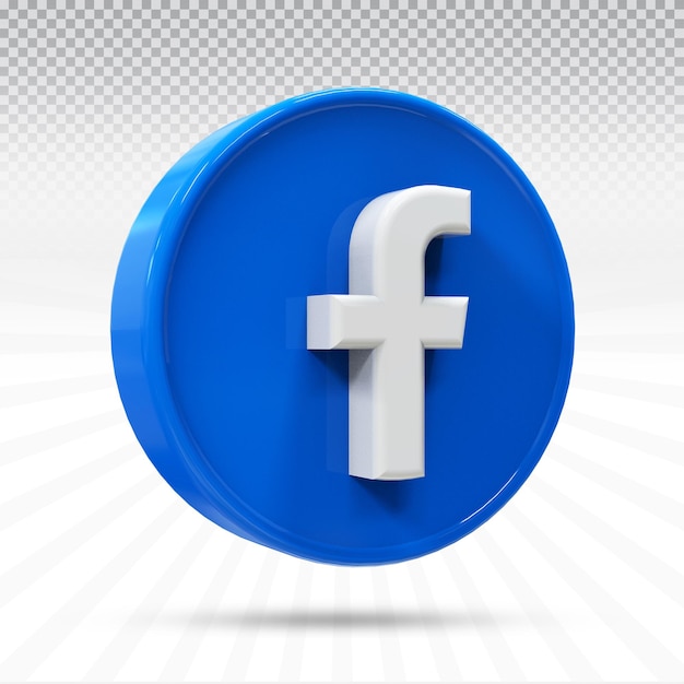 PSD icono facebook 3d iconos de redes sociales logotipos en estilo moderno