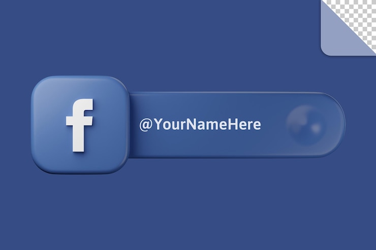 PSD icono de facebook de redes sociales 3d