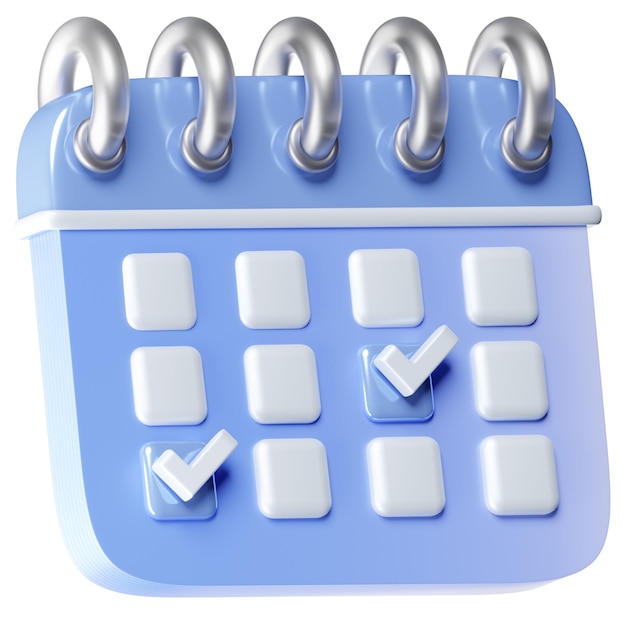 Icono de fecha y hora del paquete de herramientas empresariales 3D