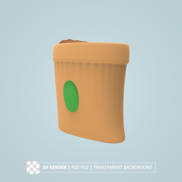 ICONO DE FERTILIZANTE RENDIMIENTO 3D AISLADO