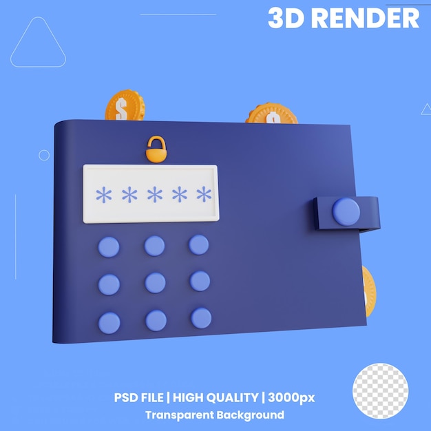 PSD icono financiero 3d