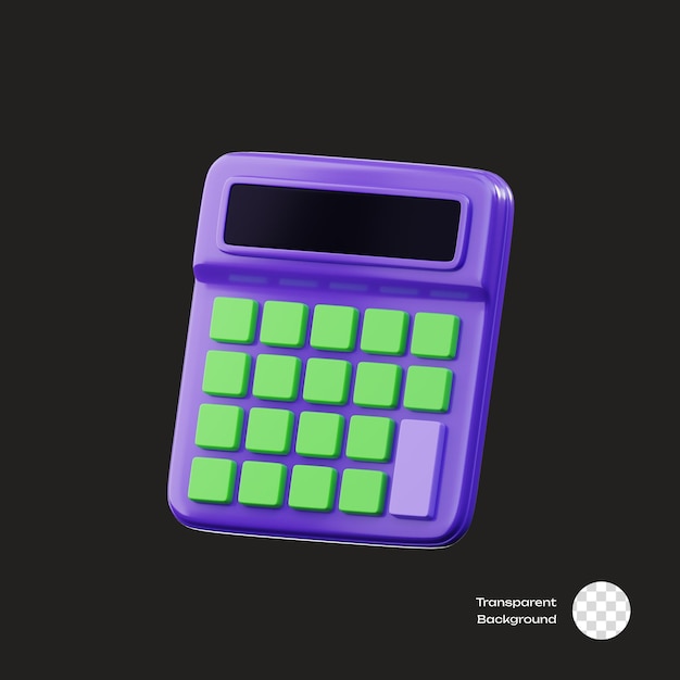 PSD icono de las finanzas 3d de la calculadora