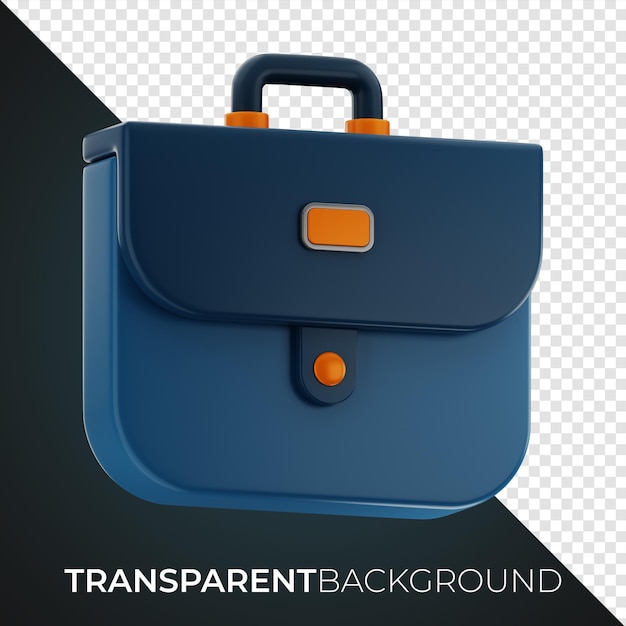 PSD icono de finanzas de bolso de mano premium renderizado en 3d en fondo transparente png