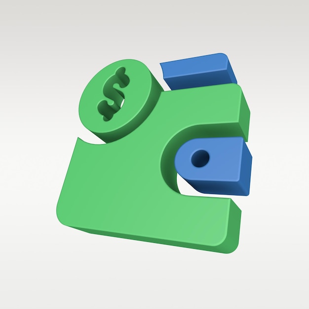 Icono de finanzas de procesamiento 3D