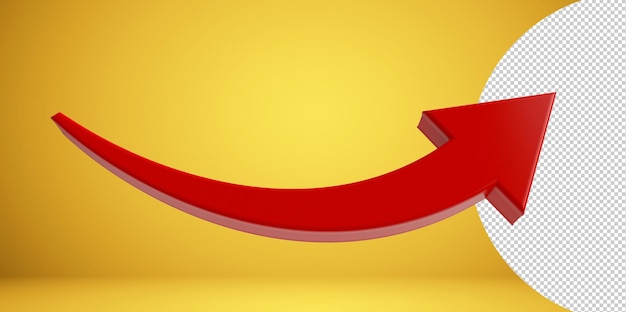 Icono de flecha 3D sobre fondo PNG transparente. estilo 3d icono de flecha para el diseño de su sitio web, logotipo
