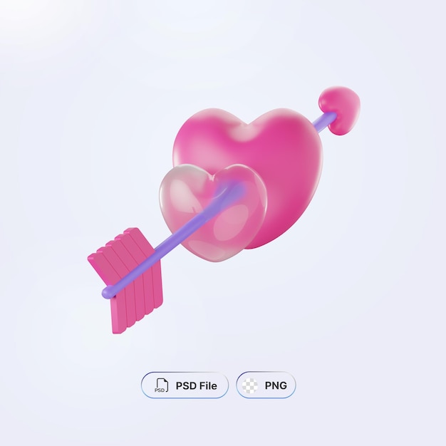 El ícono de la flecha del amor de San Valentín