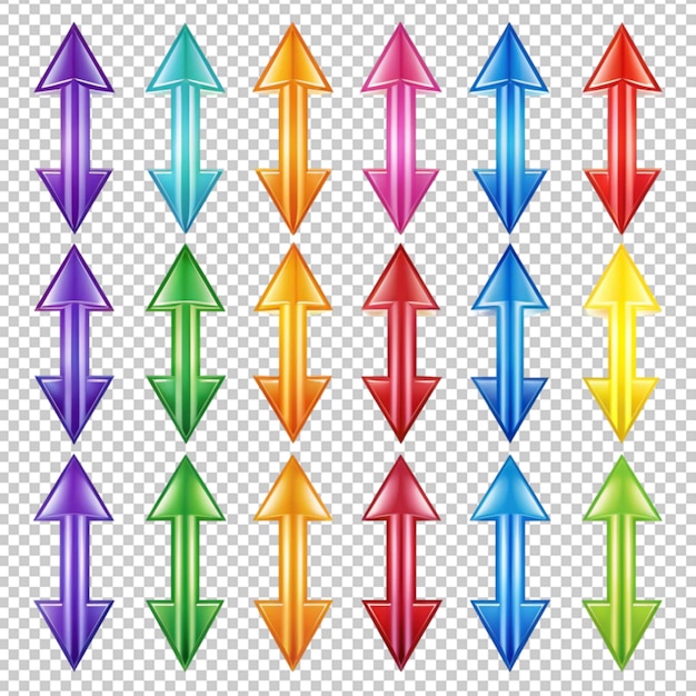 icono de flecha conjunto de flecha de color símbolos flecha de dirección