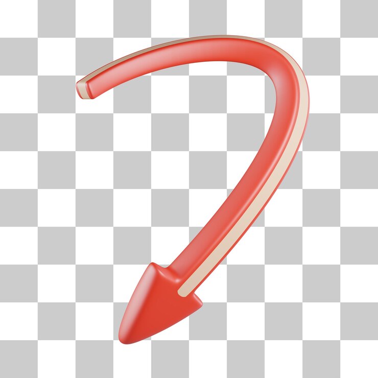 PSD icono de flecha curva 3d