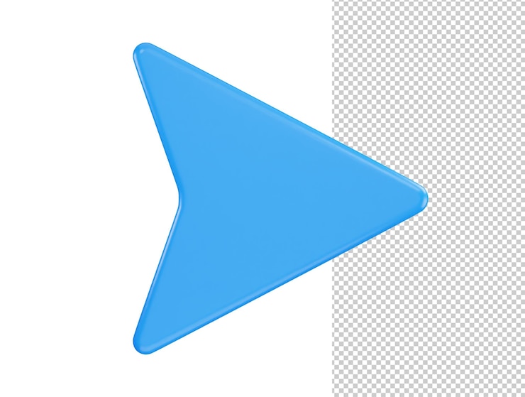 PSD icono de flecha derecha con elemento transparente de ilustración de icono de vector 3d