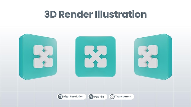 icono de flecha de ilustración 3d de espalda