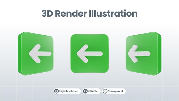 icono de flecha de ilustración 3d de minimizar