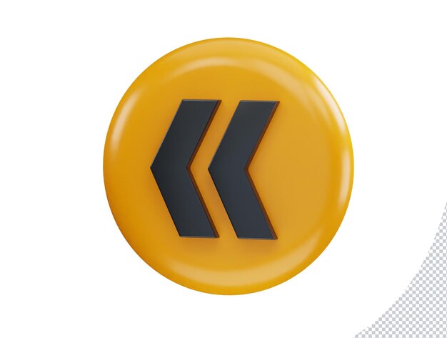 Icono de flecha en la ilustración de vector de renderizado 3d