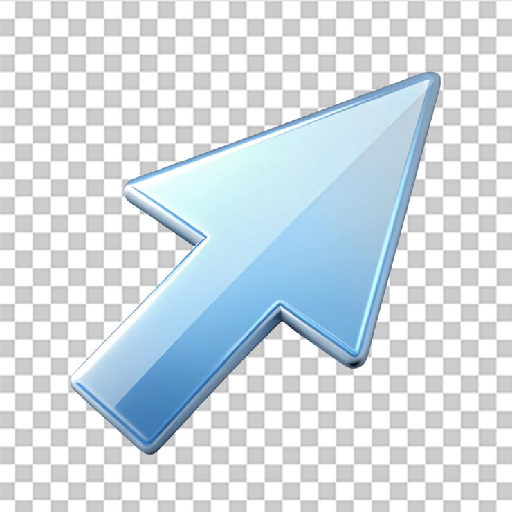 PSD el icono de la flecha del puntero aislado en un fondo transparente