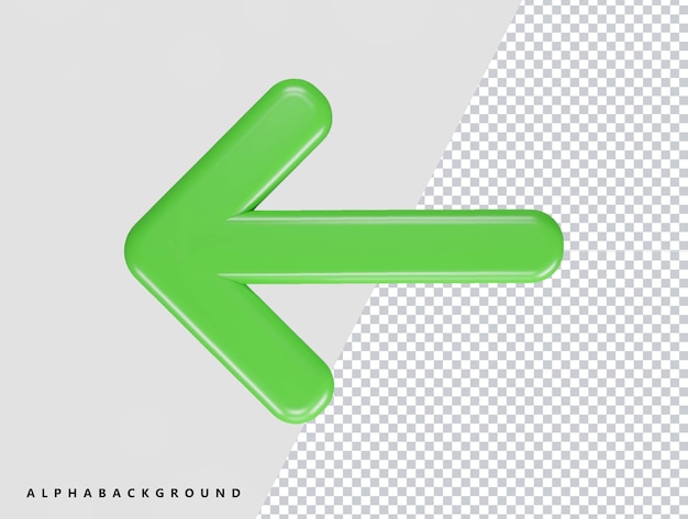 Icono de flecha render 3d