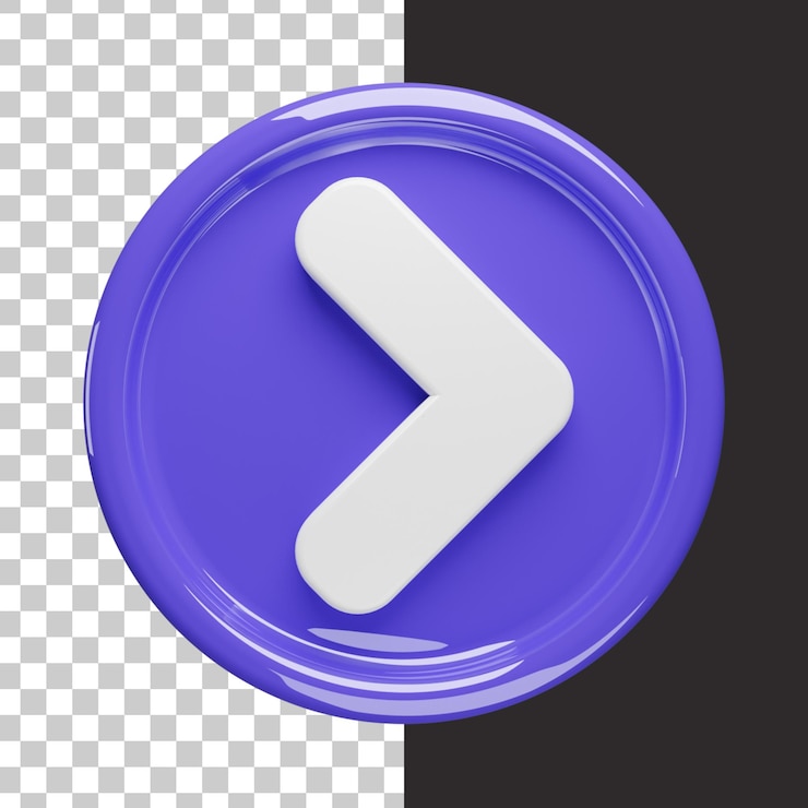 PSD icono de flecha en renderizado 3d