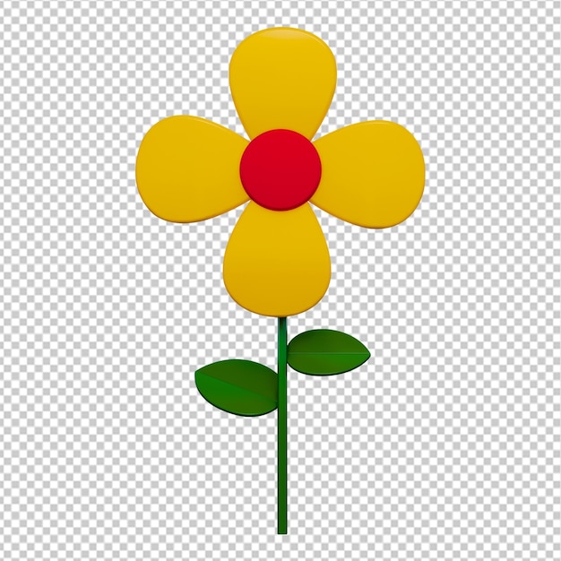 Icono de flor de belleza 3D