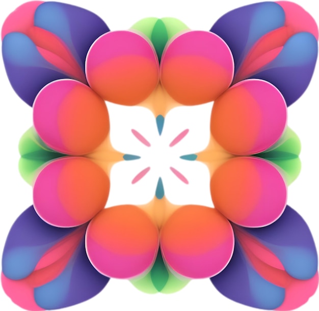 El icono de la flor es un primer plano de un icono de flor colorido y lindo