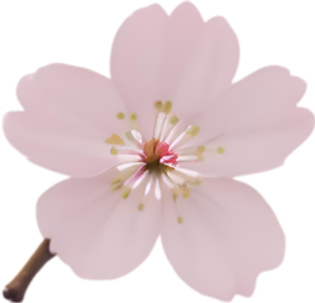 PSD el icono de la flor es un primer plano de un icono de flor colorido y lindo