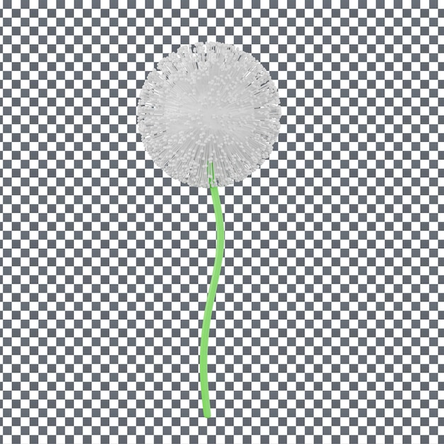 Icono de flor en fondo aislado y transparente
