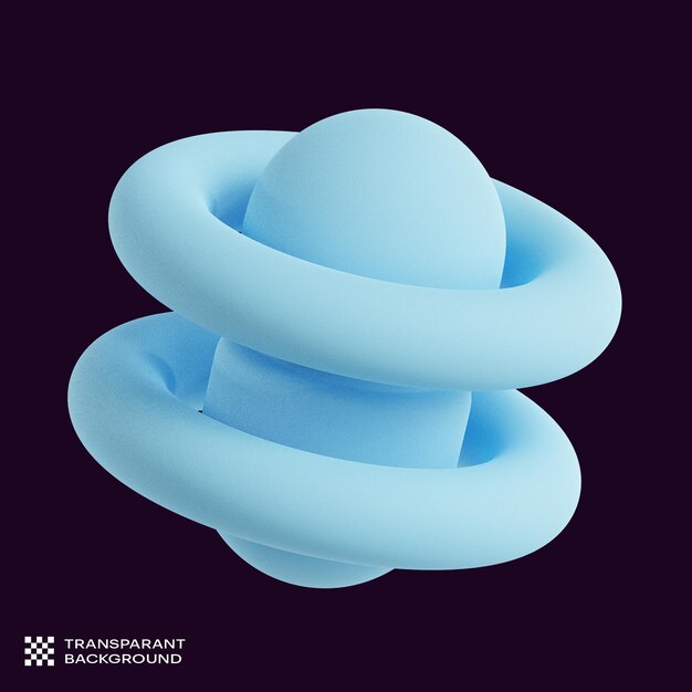 Icono de forma de anillo de cilindro abstracto en 3D