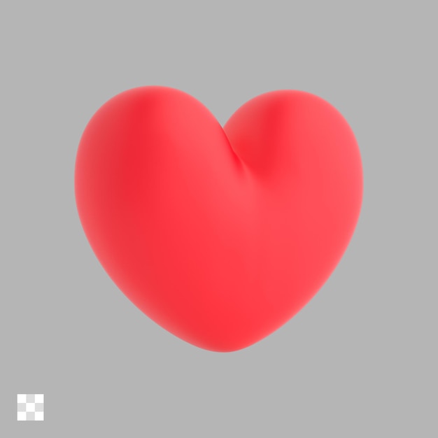 PSD el icono en forma de corazón en 3d