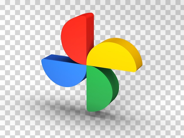 Icono de fotos de google render 3d