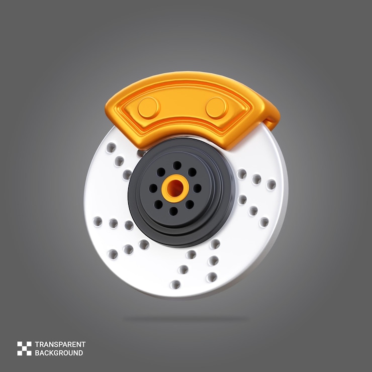 PSD el icono de freno de disco de renderización psd 3d.