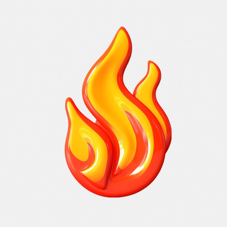 icono de fuego 3d