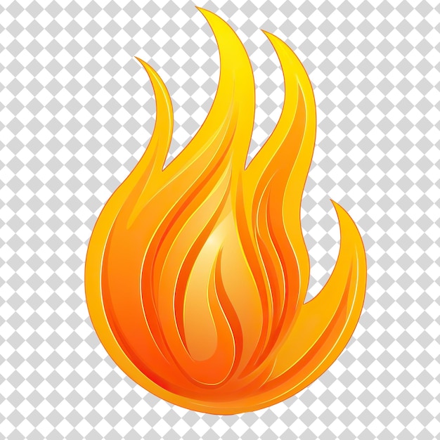 PSD Ícono de fuego aislado en fondo transparente formato de archivo png