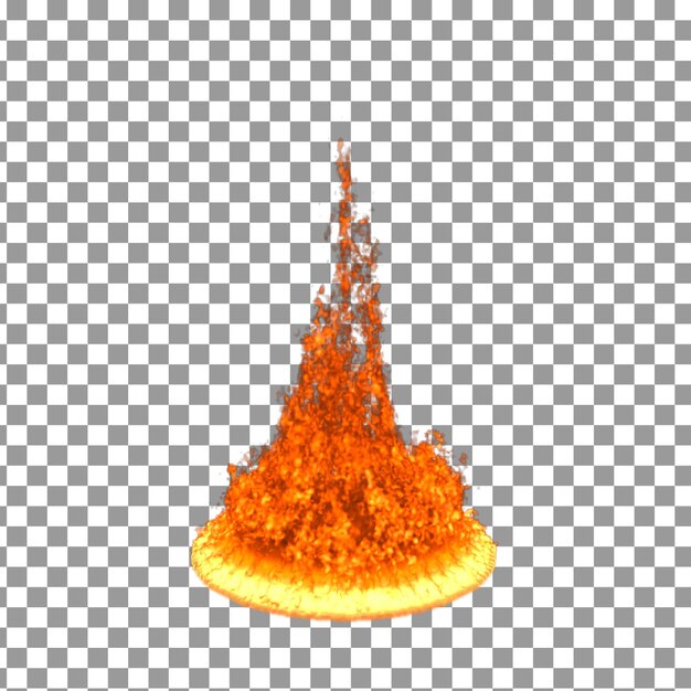 PSD icono de fuego psd 3d sobre fondo aislado y transparente