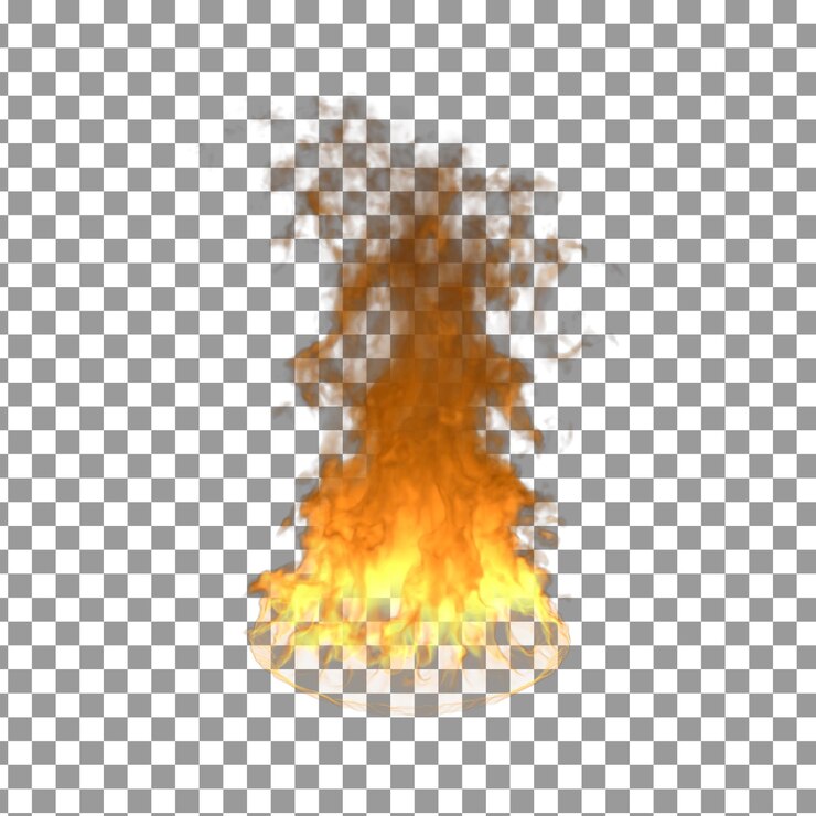 PSD icono de fuego psd 3d sobre fondo aislado y transparente