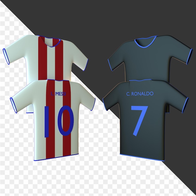 Icono de fútbol en 3d