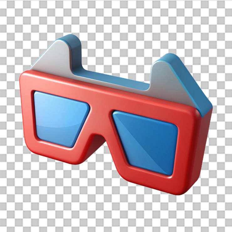 PSD icono de gafas 3d aislado en fondo blanco diseño de accesorios modernos vector en estilo 3d icono de moda para diseño web
