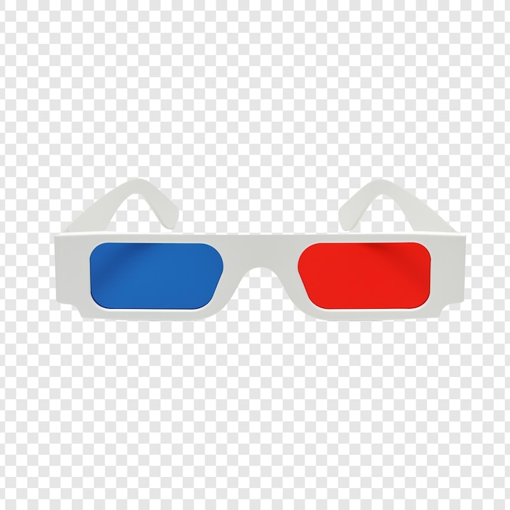 PSD ícono de gafas 3d para cine y entretenimiento cinematográfico en fondo transparente