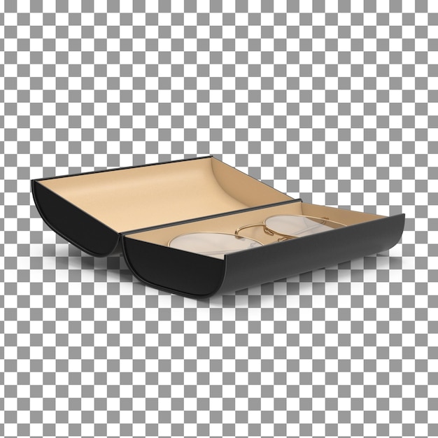 Icono de gafas PSD 3D sobre fondo aislado y transparente